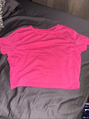 wild fable Bright Pink Cropped Tee